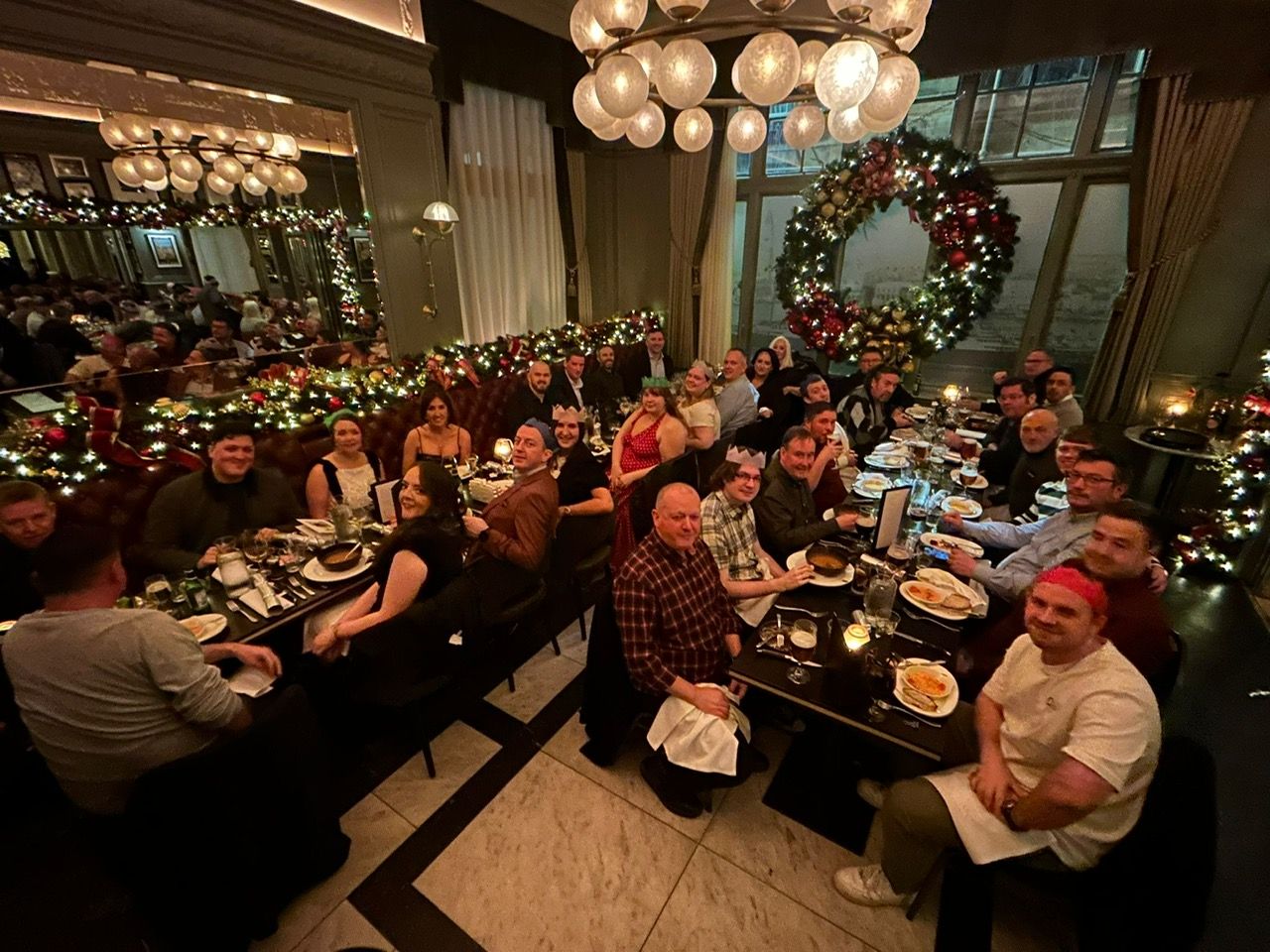 aspen solutions glasgow team photo at christmas party